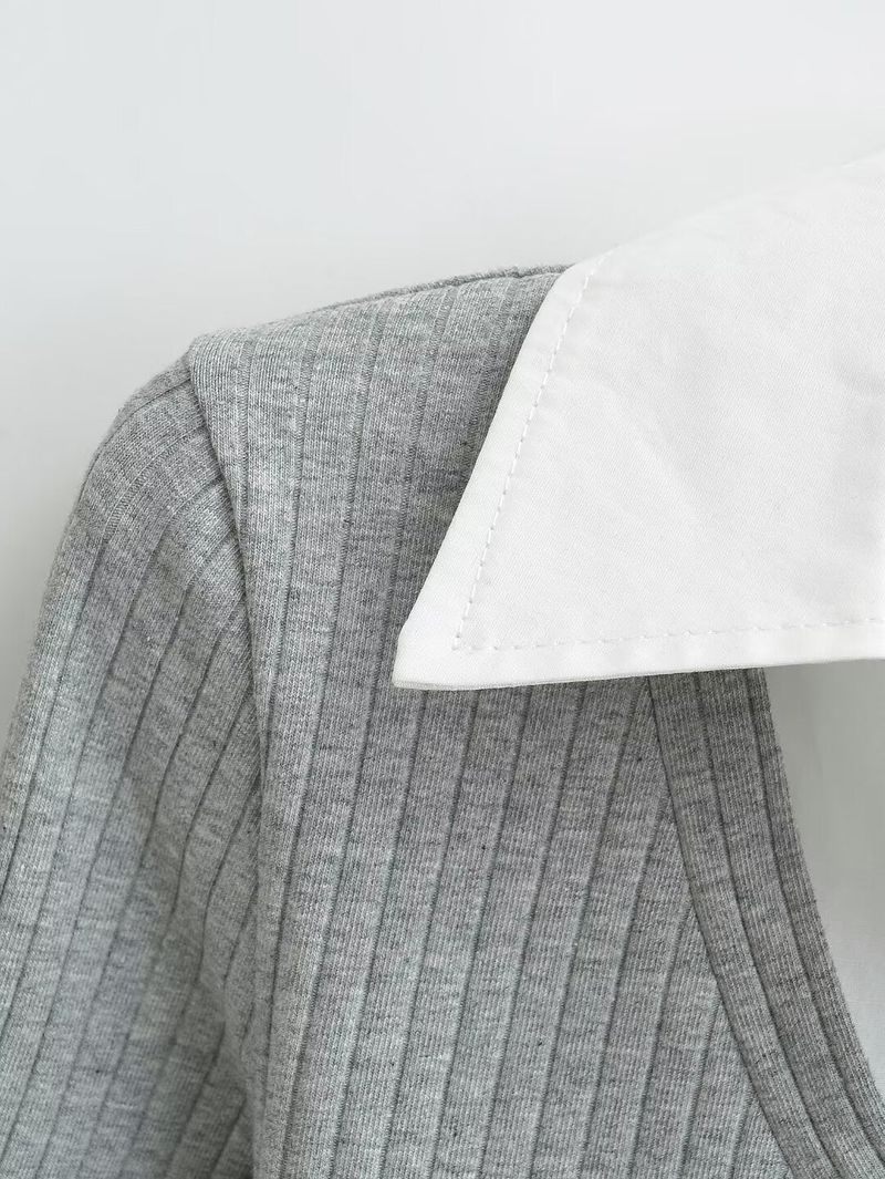 Sicily Collar Contrast Knit Top 232859793