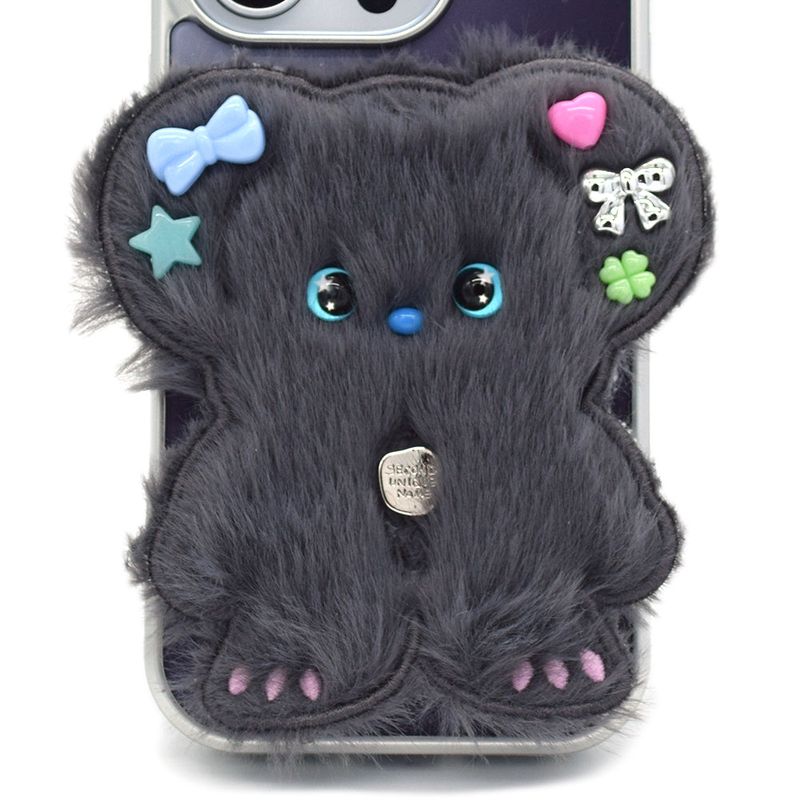 SUN CASE BEADS BEAR DEEP GRAY (GLOSSY SILVER)