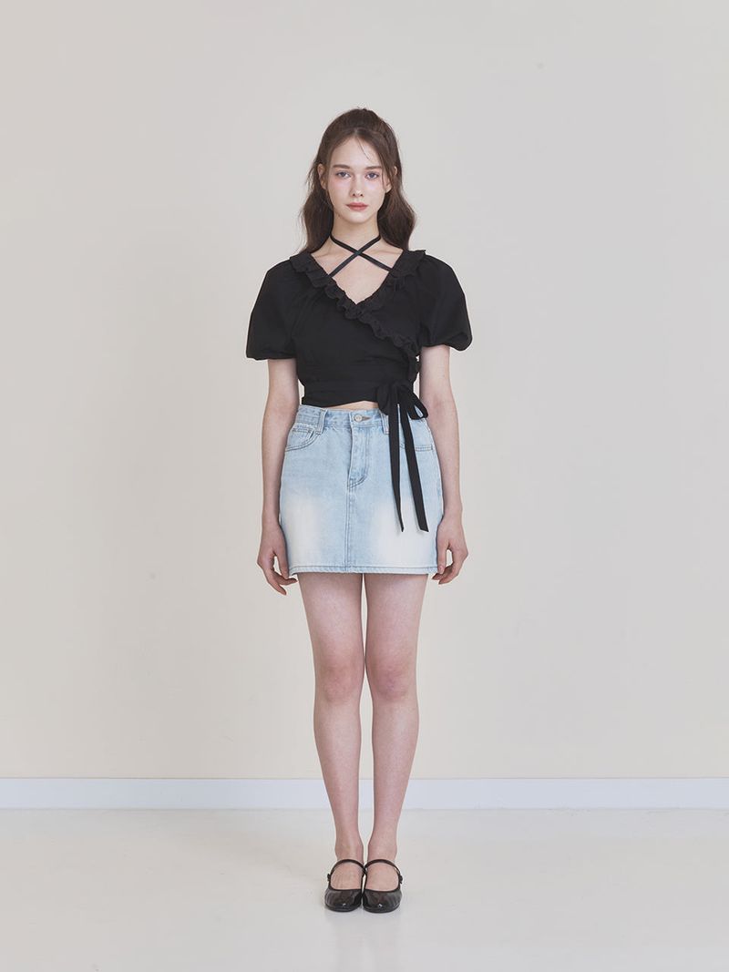 Rosie wrap blouse (Black)