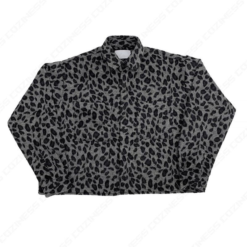 CR Wool Leopard Cropped Shirt (2 colors)