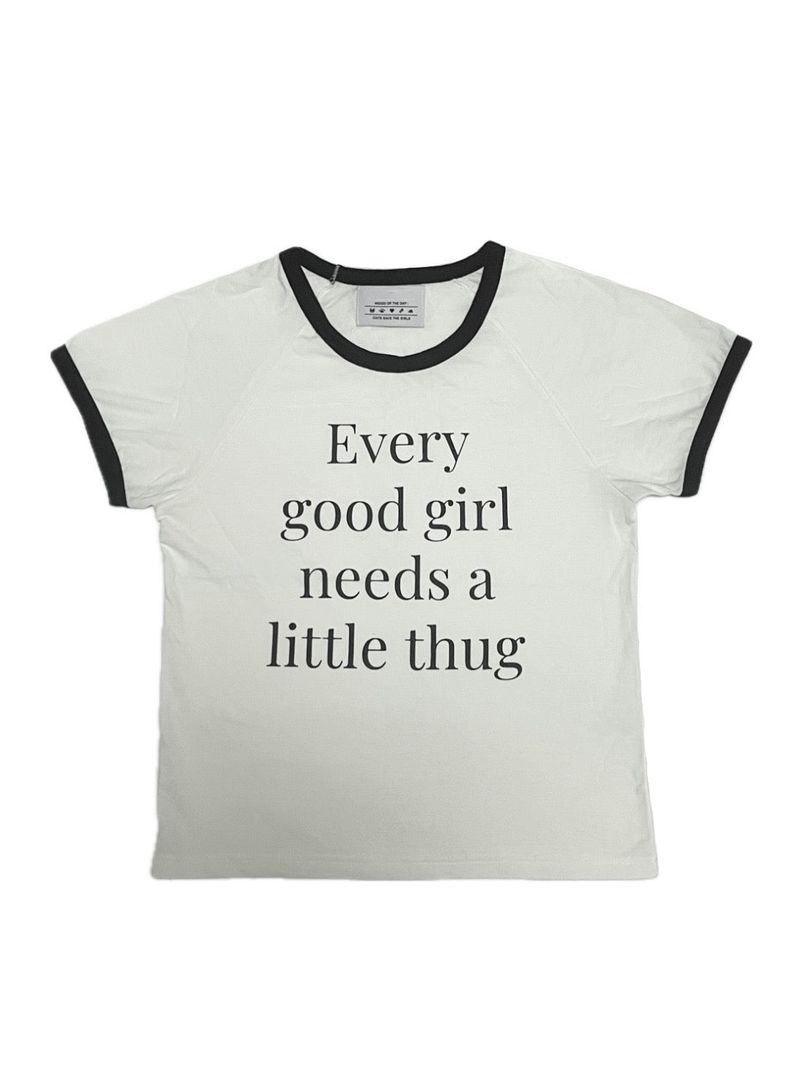 (3 colors) Thug Girl Ringer T
