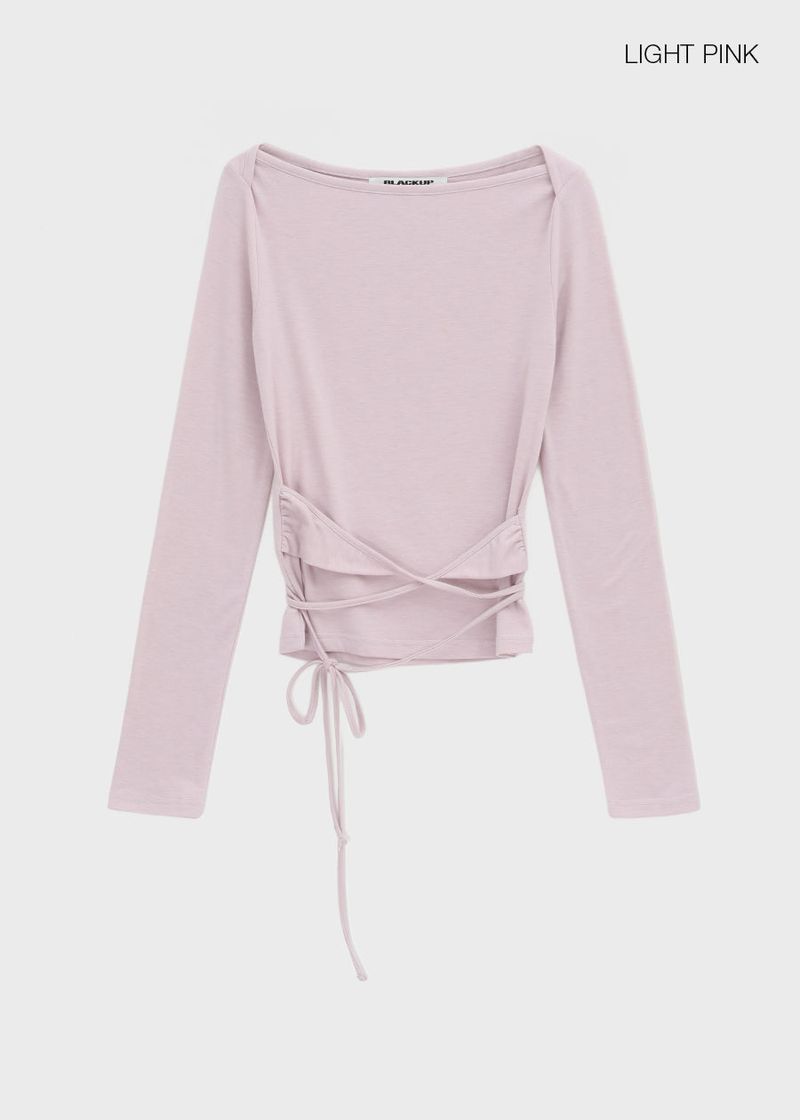 [MADE] Fullon Strap Boat-Neck Long-Sleeve T-Shirt