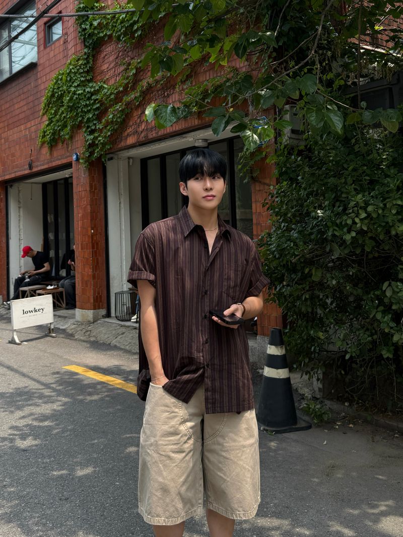 Dying double carpenter bermuda pants