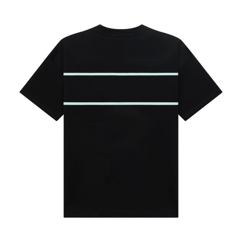 DVRK PRIVÉ STRIPED LOGO TEE - BLACK