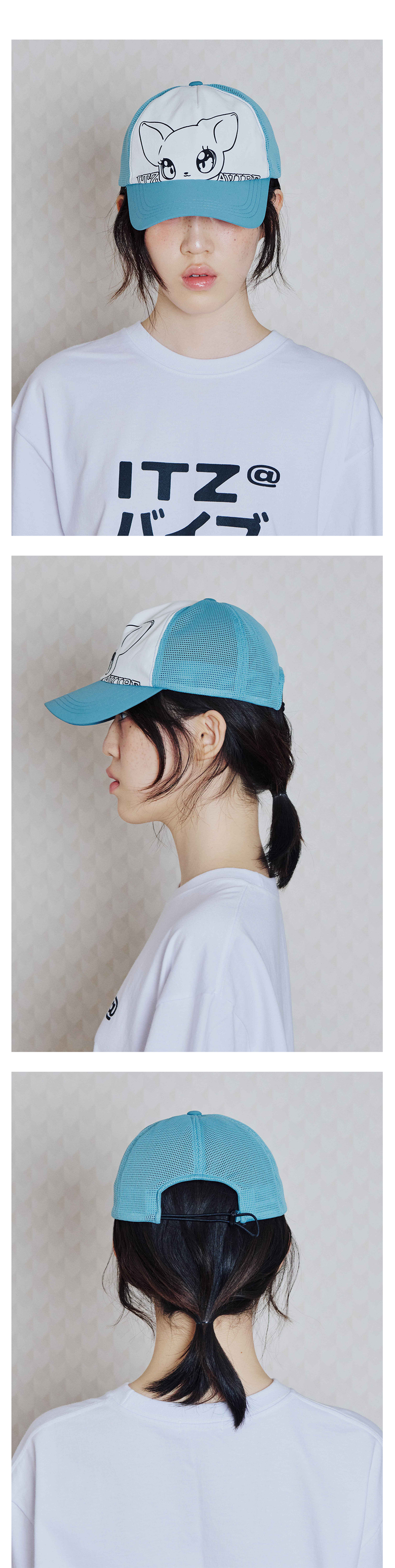 CAT MONSTER TRUCKER CAP - SKYBLUE