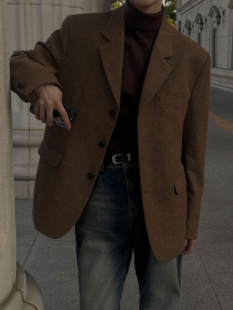 ASCLO Wool Houndstooth Jacket (2color)