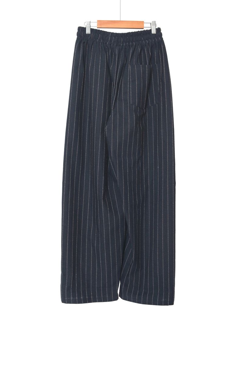 linen striped wide pants