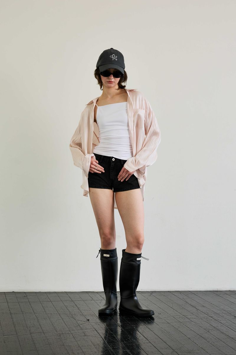 LUMINOUS OVERSIZED SHIRT / ROSE PINK