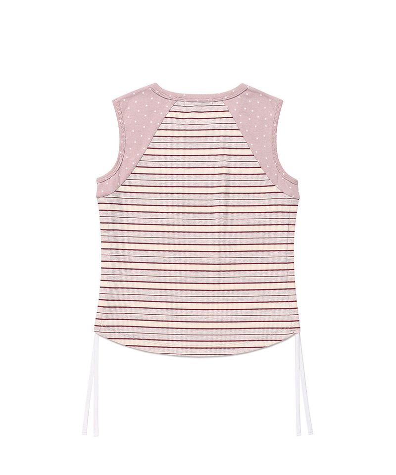 MULTI STRIPED SLEEVELESS PINK(CV2GMFT581A)
