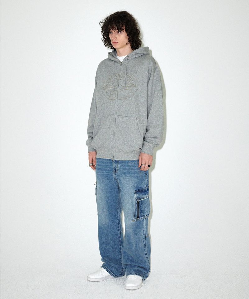 ECLIPSE RAW CUT ZIP UP HOODIE