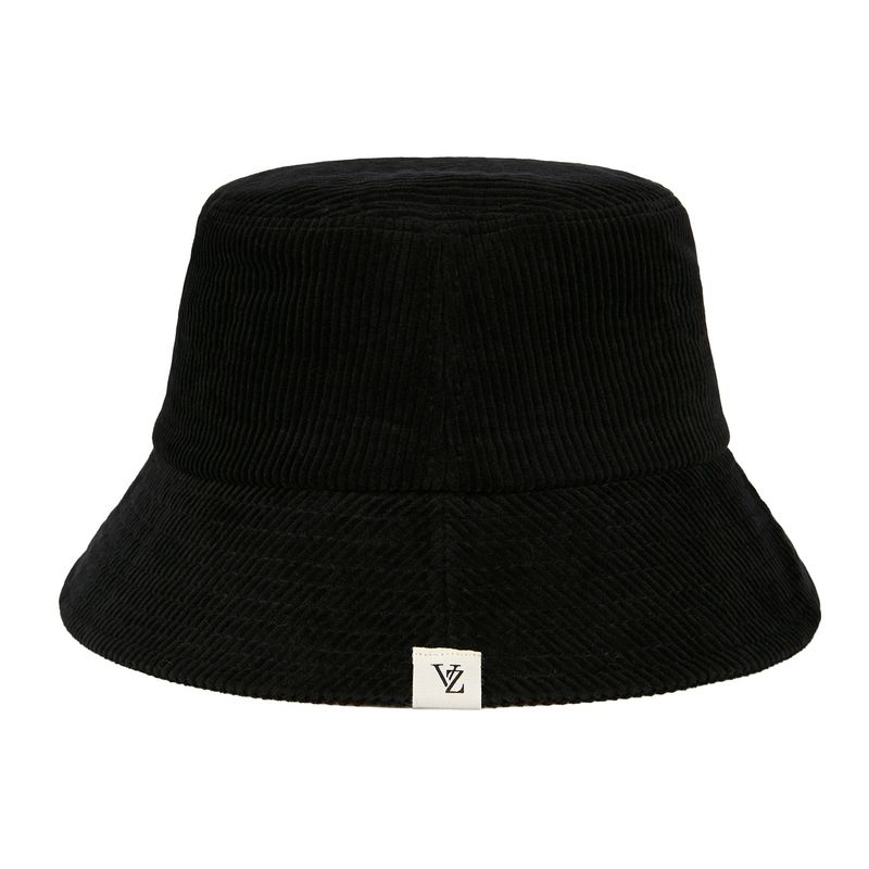 Corduroy label bucket hat