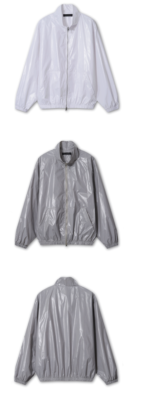 lochammu two-way glossy windbreaker jacket