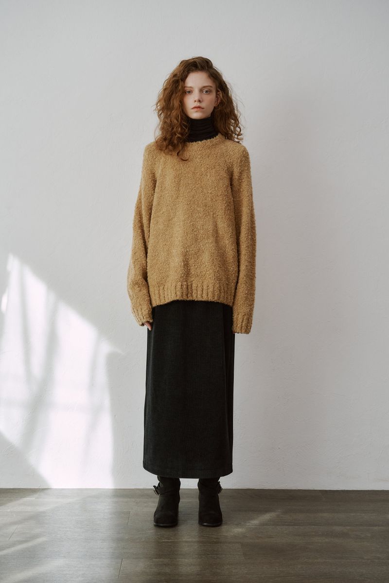 Coil round knit (Beige)