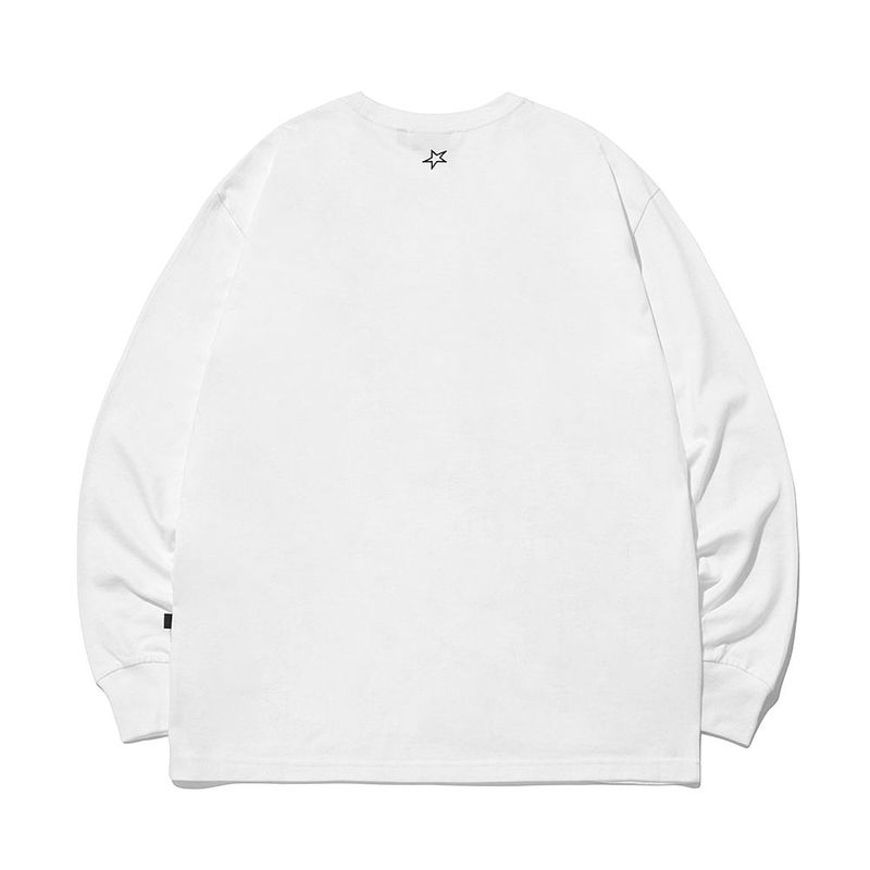 STAR LOGO L/S Tee_White