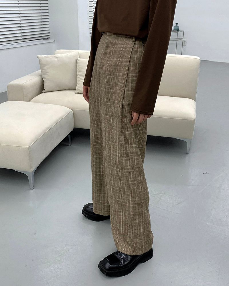Midas Check Wide Slacks (2 colors)