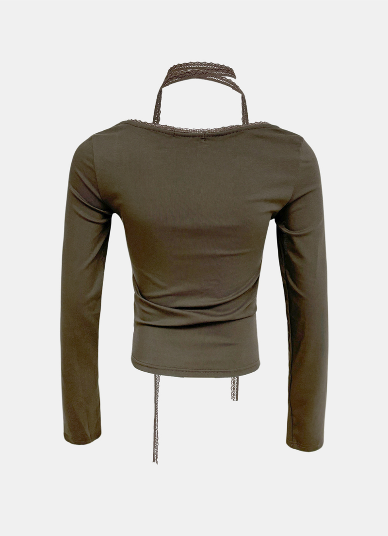 Dore Shirring Lace T-Shirt