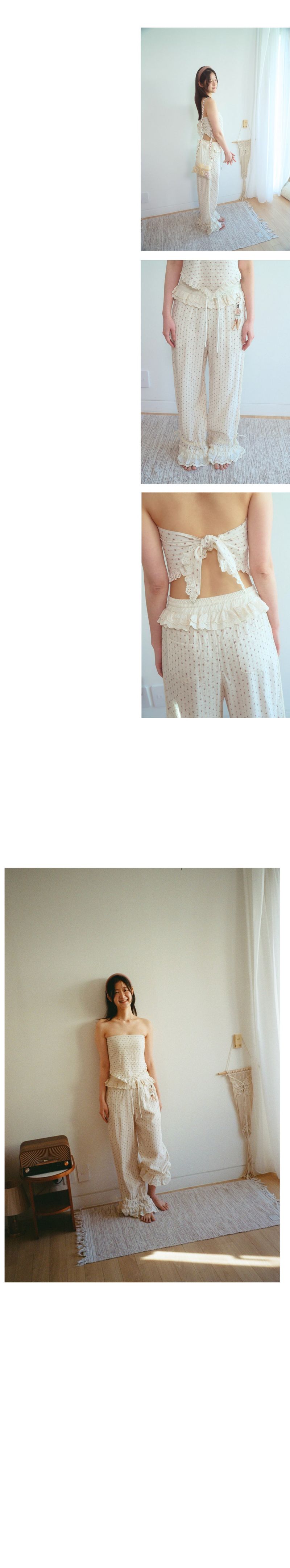 Lace bandana cream