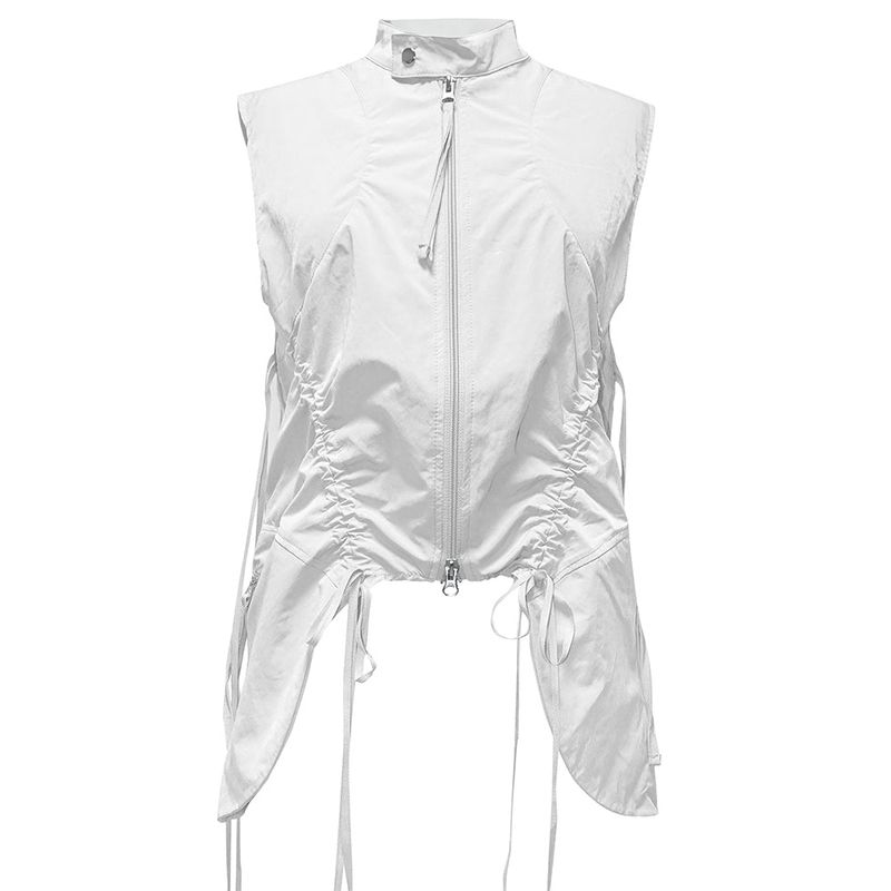 JUNGDO(ジョンド)の「ROUND POCKET VEST . WHITE(Tops)」