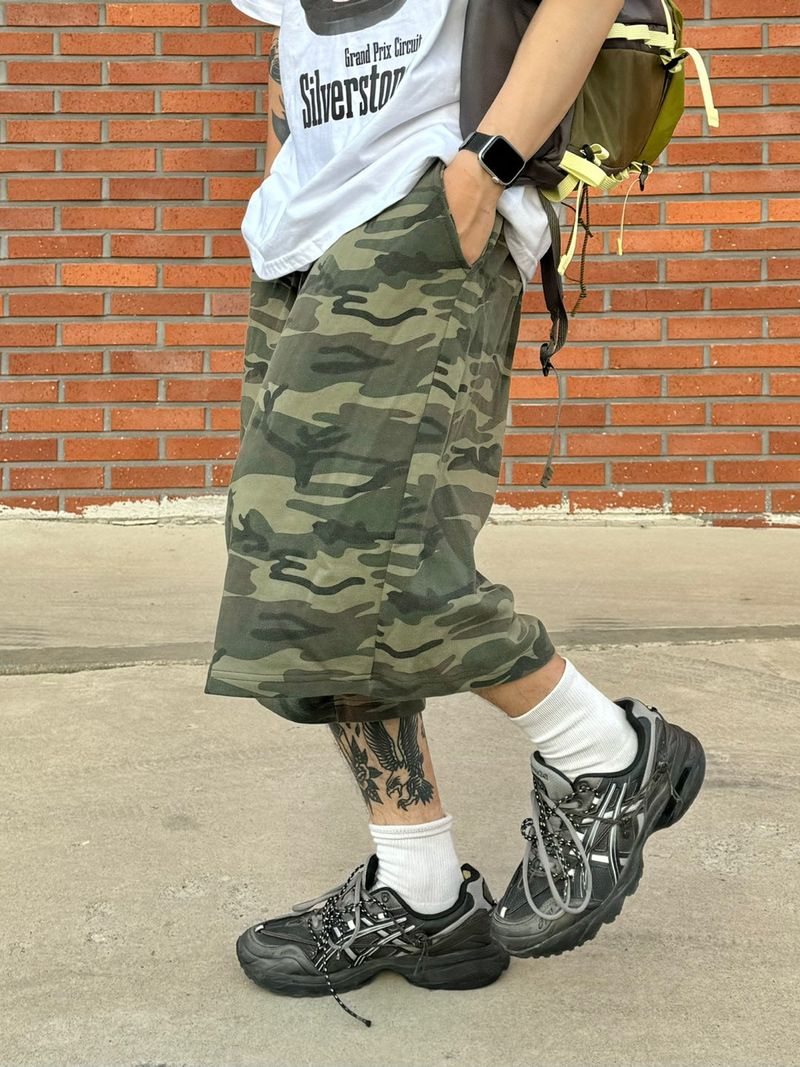 Camo plage bermuda sweat pants 2C