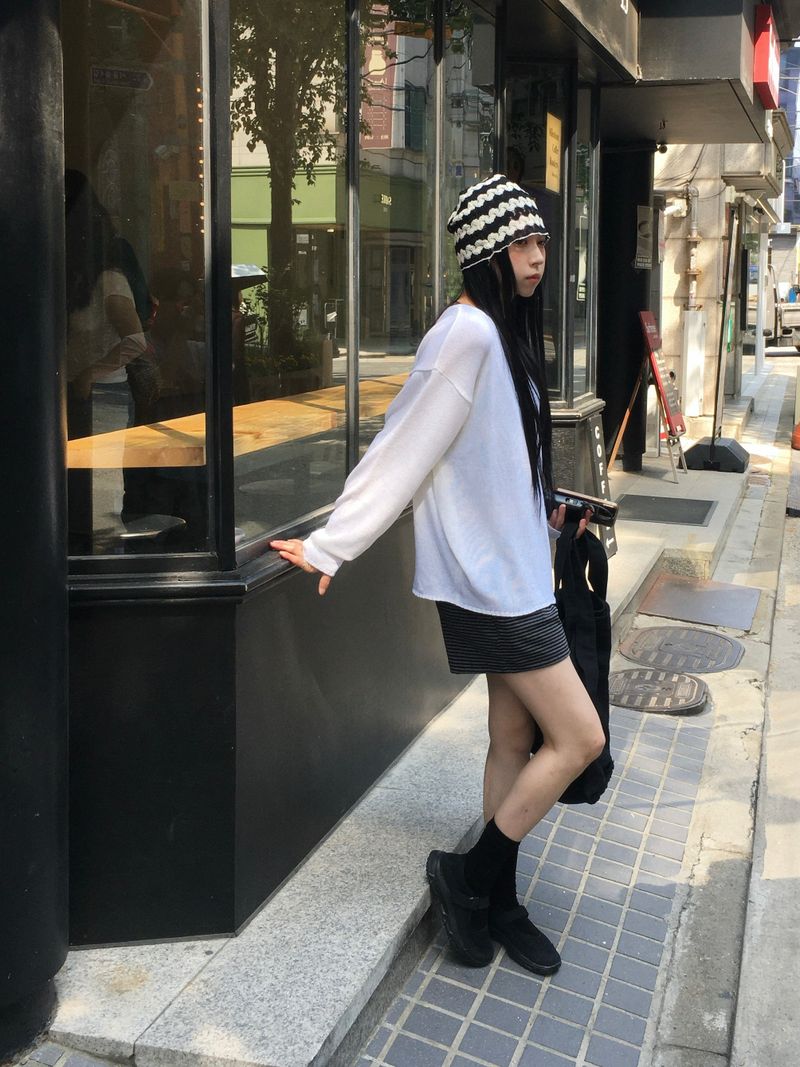 Milk Striped 3/4 Length Shorts (5c)
