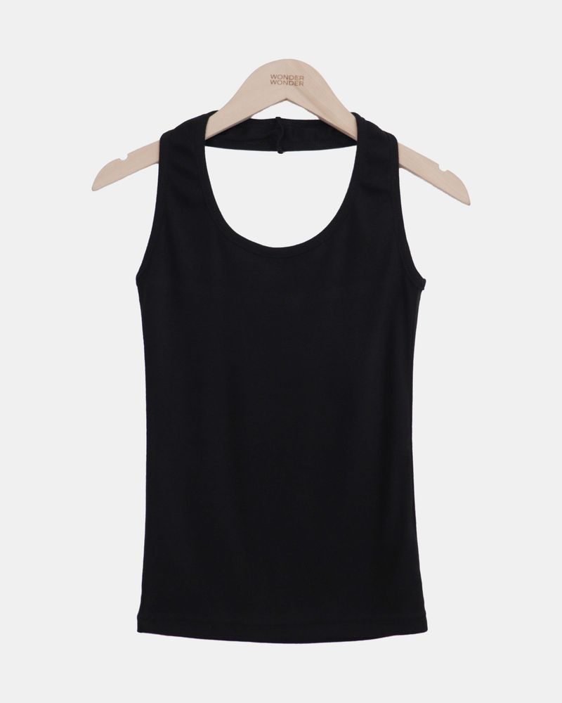 Uzel Halter Neck Slim Sleeveless Top