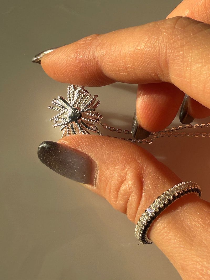 [925silver] Fringe pendent necklace