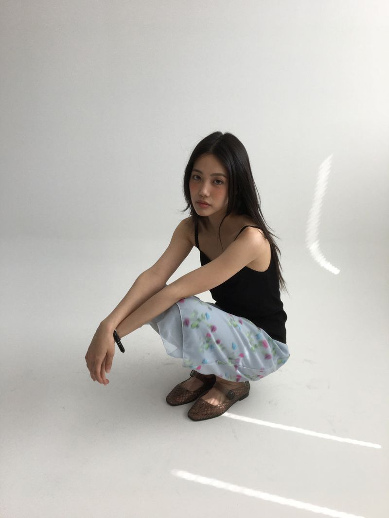 Floral Blur Skirt (3color)