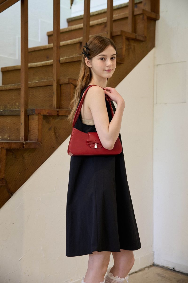 BACK RIBBON DRESS (2 COLORS)