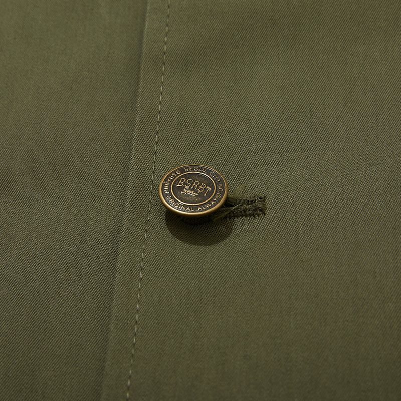 BSR2223FWJK065 LOGO COLLAR COTTON BASIC JACKET KHAKI