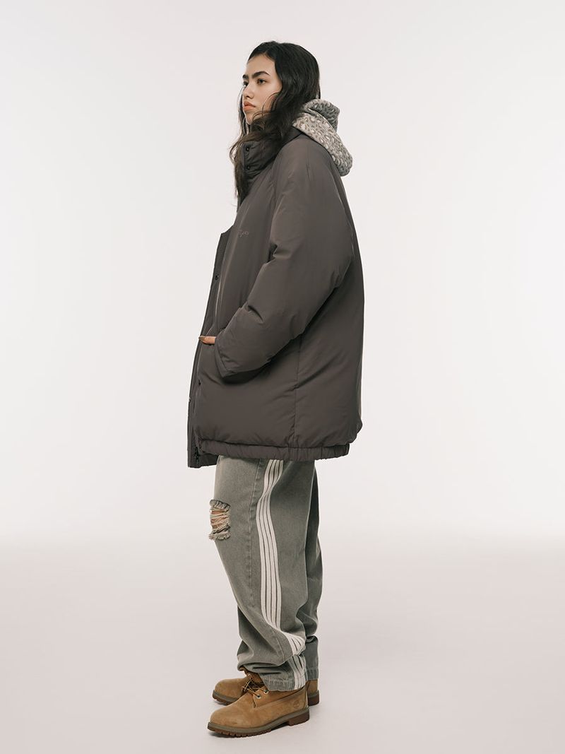 LONG DOWN PUFFER KHAKI BROWN