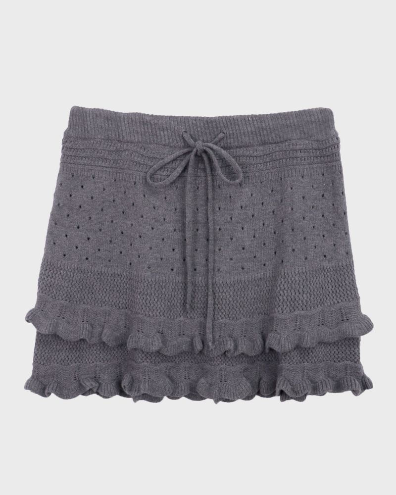 Hirun Knit Frill Mini Skirt