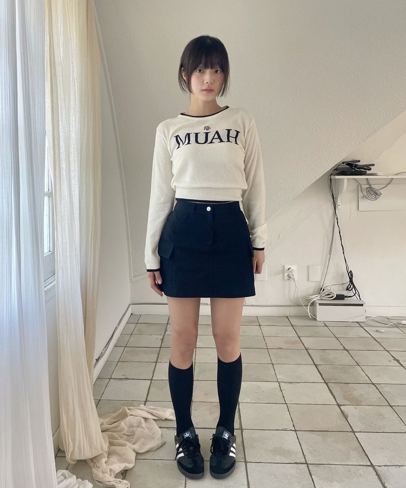 LOGO BOUCLE ROUND KNIT