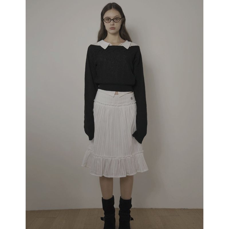 Bellialeu（ベルリアル）の「FREEZIA MIDI SKIRT-WHITE（Skirts）」