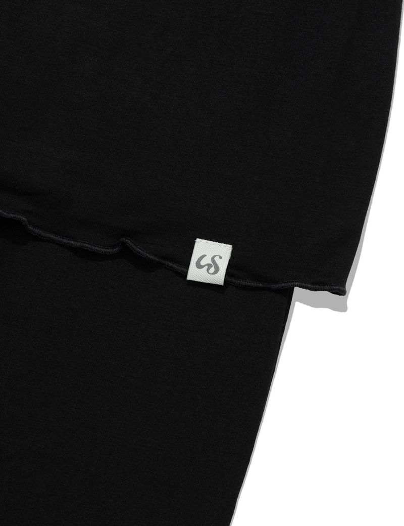FRILL CAPRI SKIRT PANTS(BLACK)