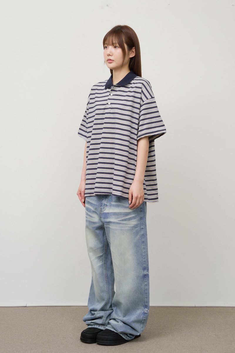 Cloud Cropped Striped Top