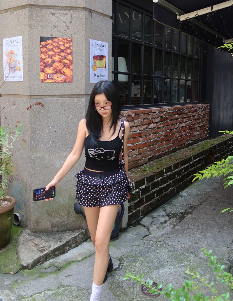 Dot dot cancan frill shorts
