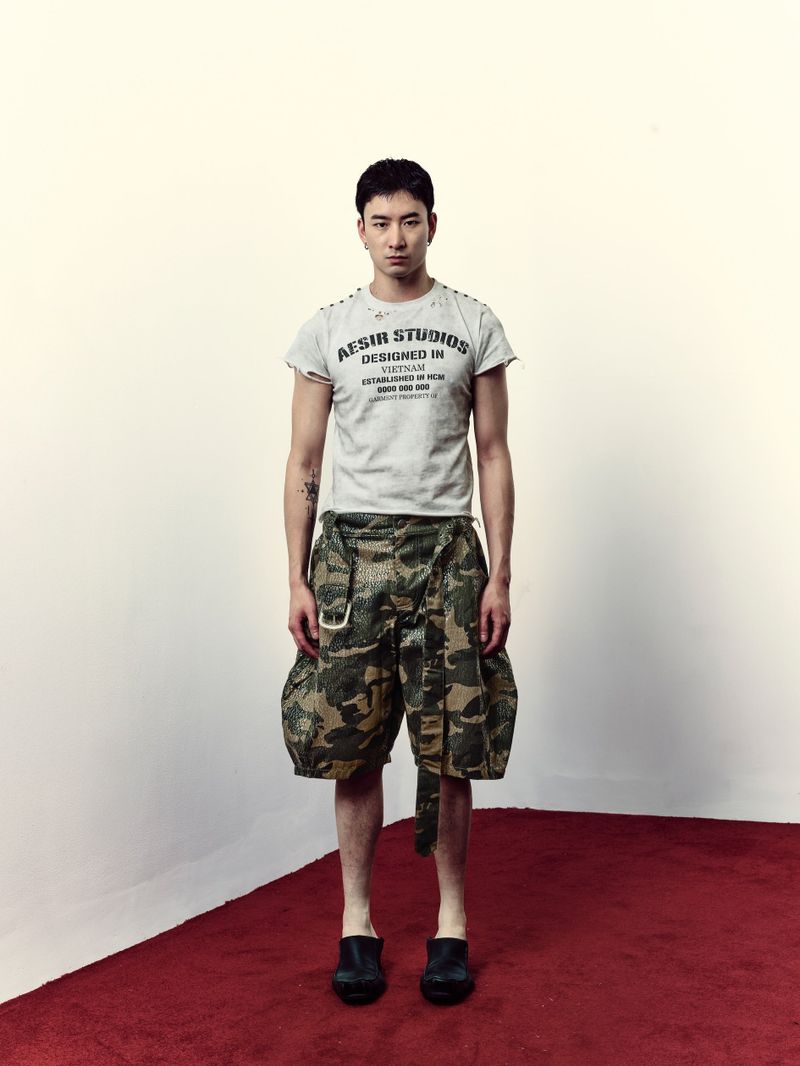 MEN - HEINO - Waxed Camo Jorts
