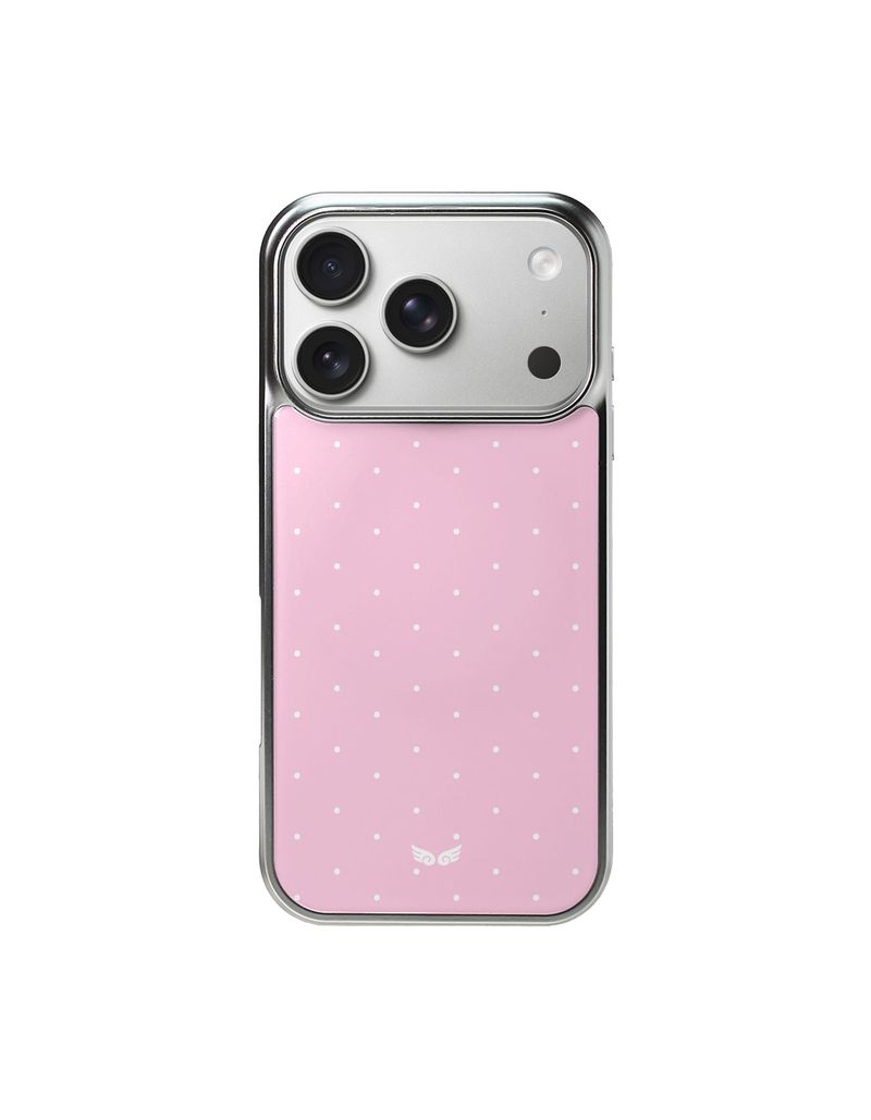 ATEK(アテック)の「Dotwing Magsafe Silver Glass Bumper Case(Pink)(Smartphone Accessories)」