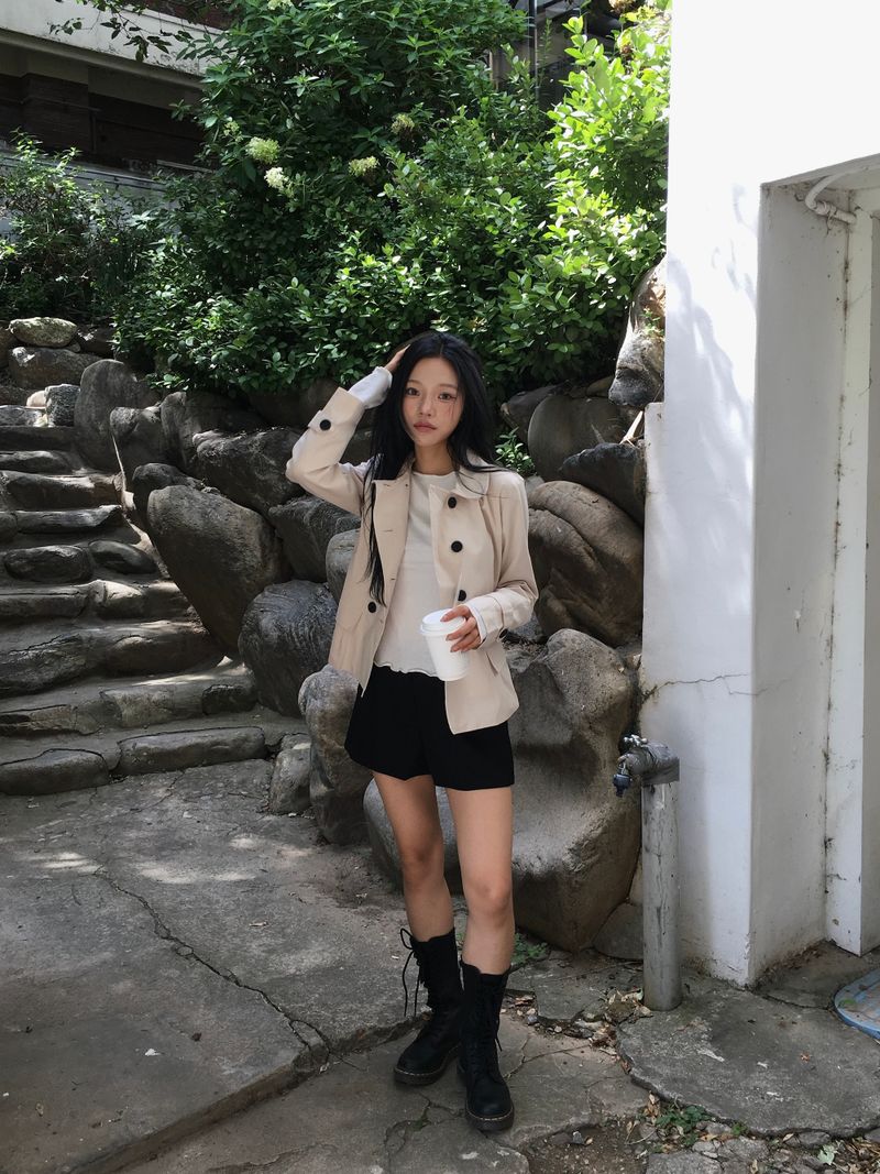 Ner Double Short Trench Jacket (2c)