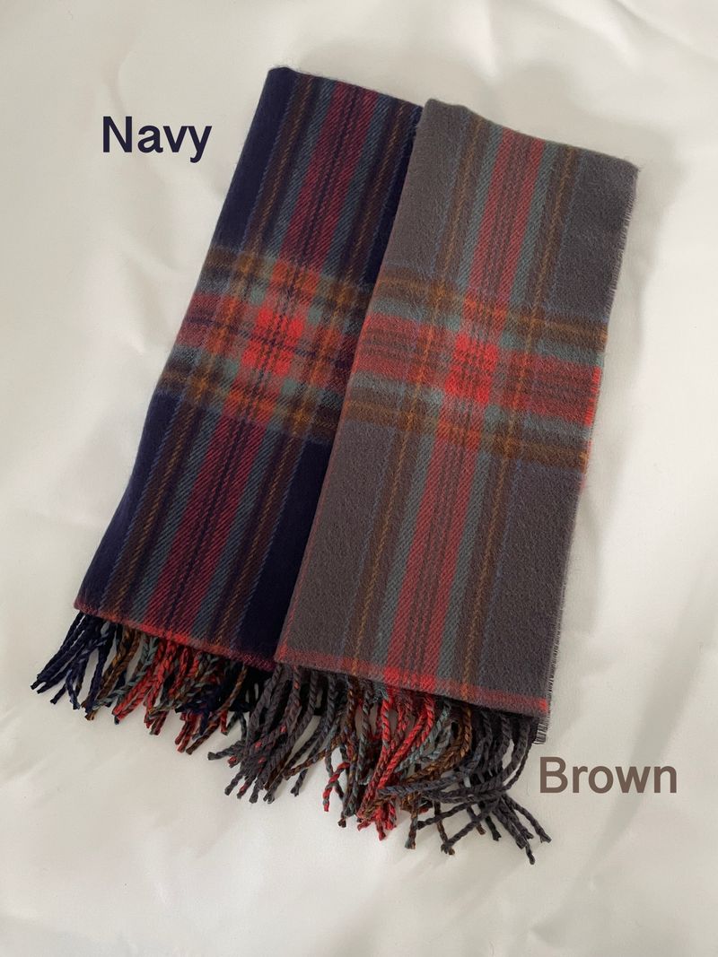 Flat Tartan check muffler 