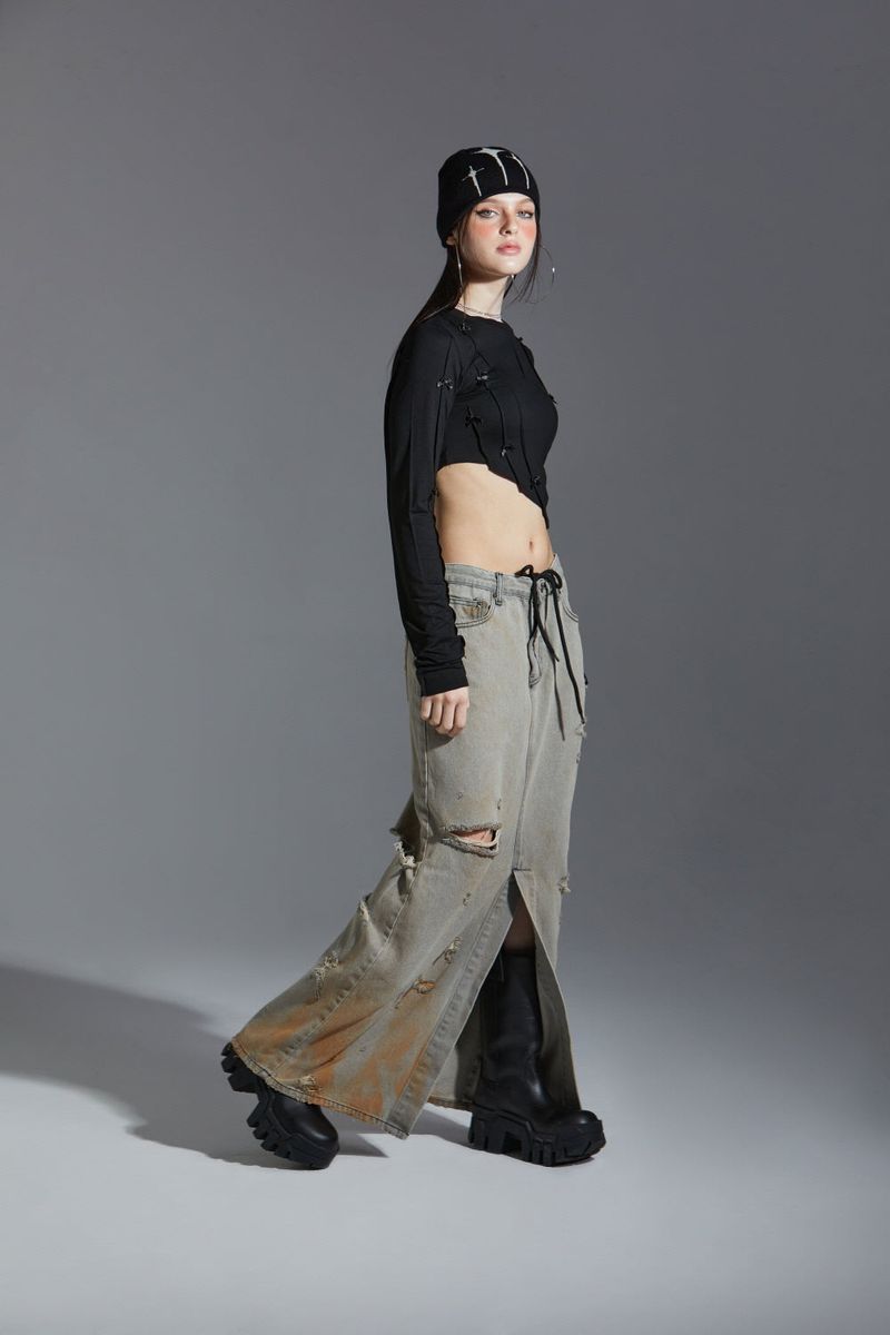 POKER LONG SKIRT