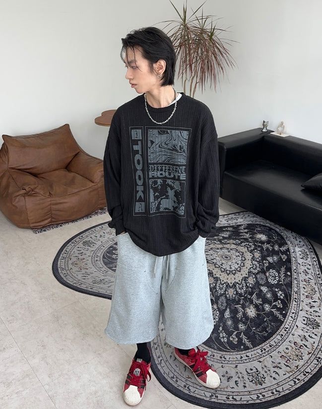 Reton graphic knit long sleeve