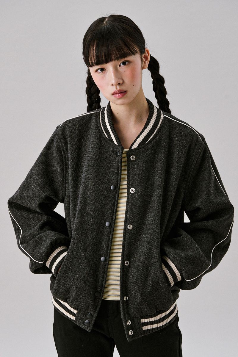 Wool Sporty Jacket [Charcoal]