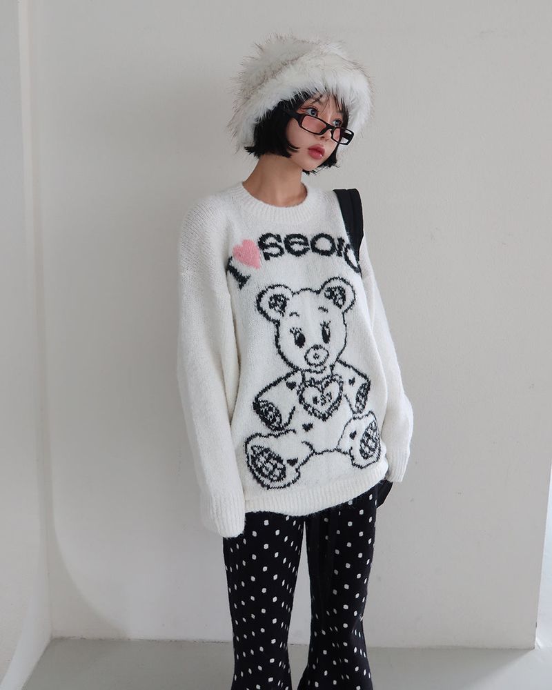 Kitchee bear oversized knitwear