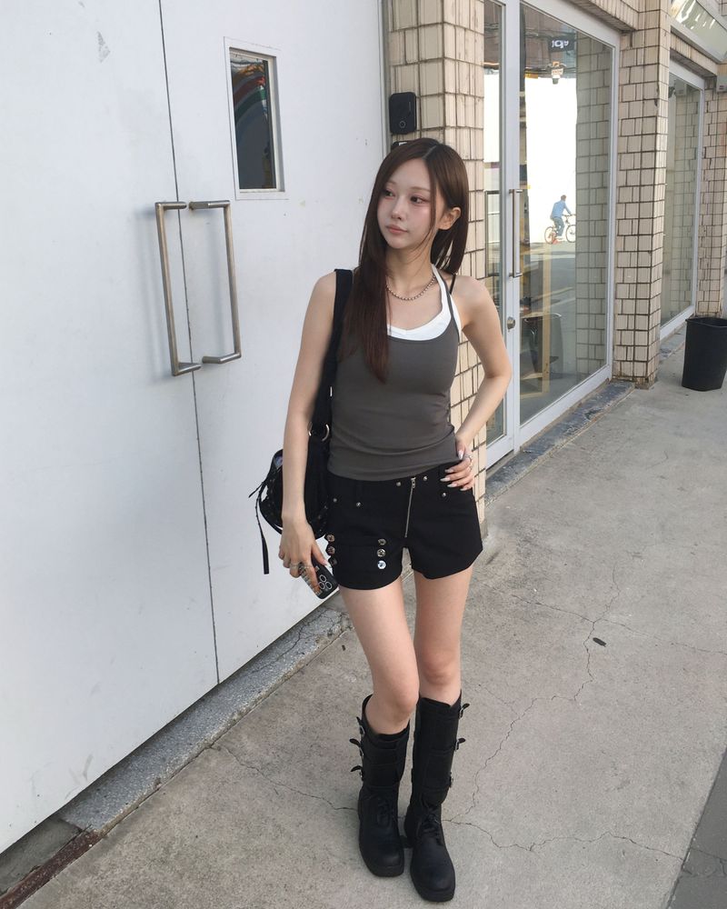 Leon zipper shorts