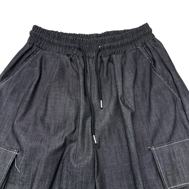  natural denim bermuda pants