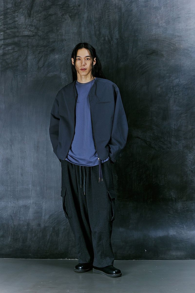 EARTH COTTON Y ZIP-UP JACKET (Charcoal)