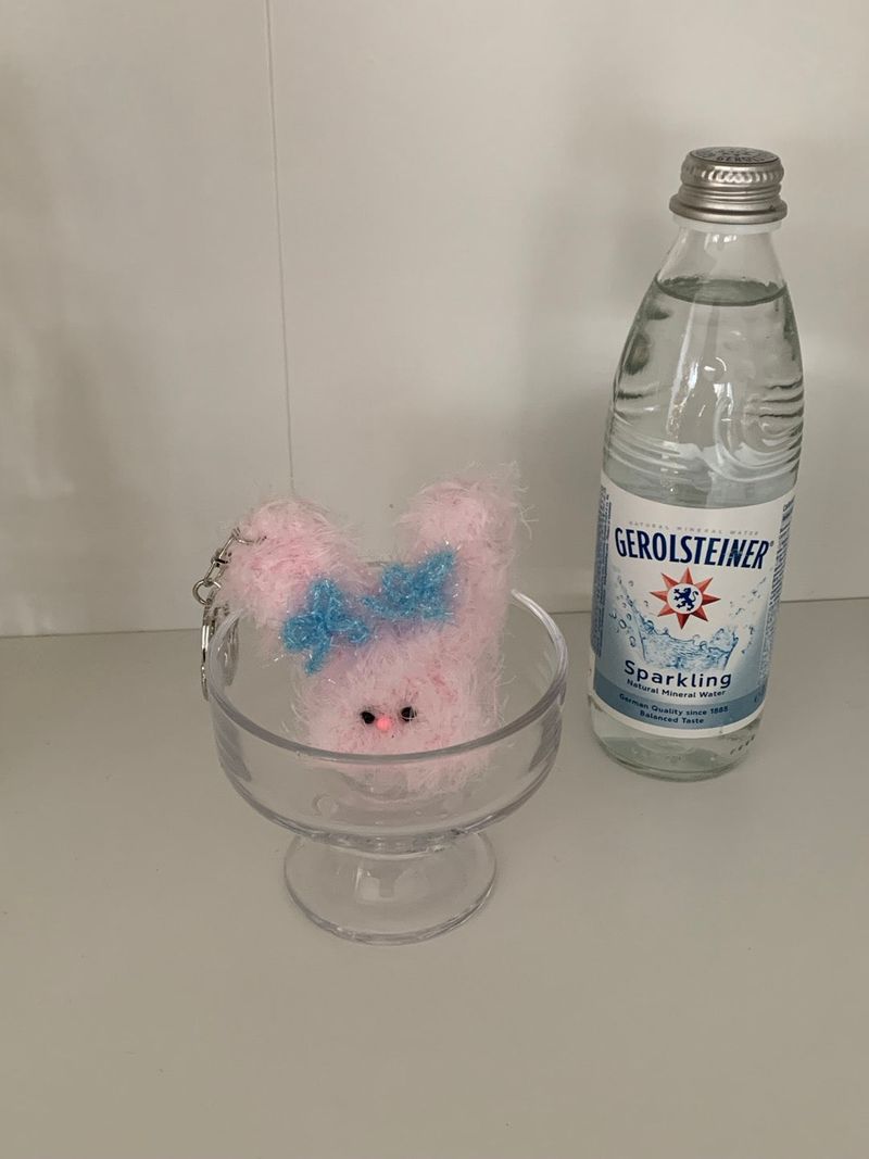 Blue Ribbon Bunny Keyring