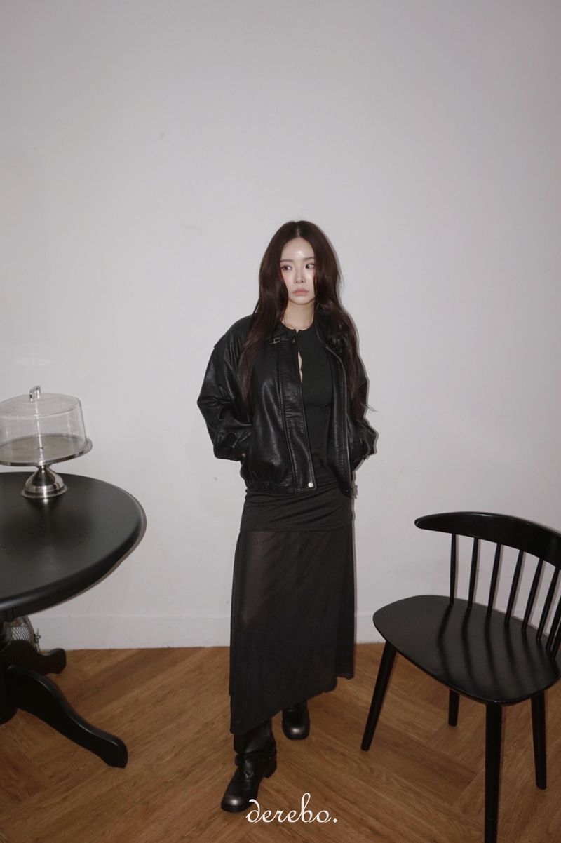 cocktail chiffon see-through long skirt