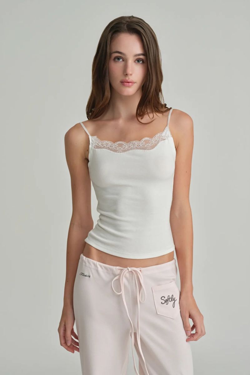 Swan lace sleeveless, White